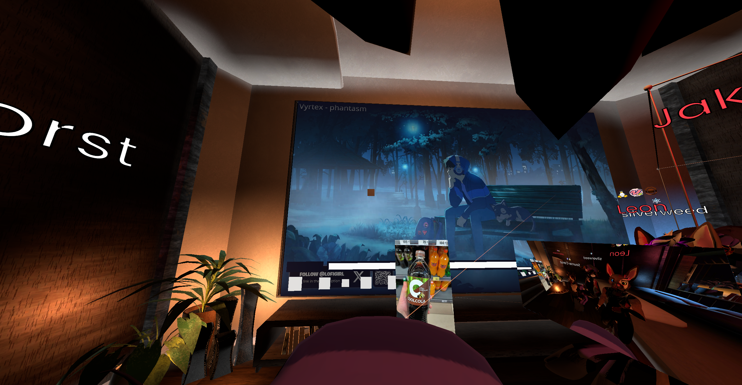 Renderite.Godot screenshot in a world with a video player